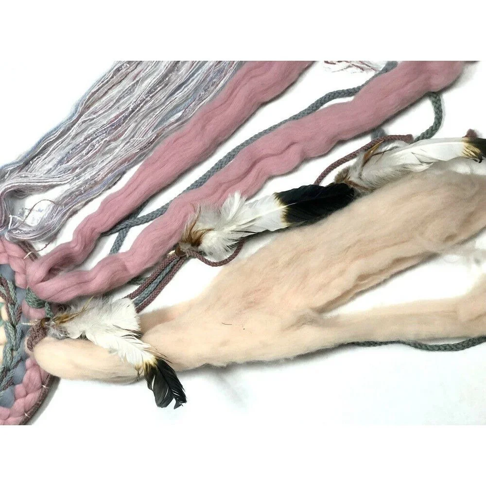 Vintage 60s Wind Catcher Decor Door Native American Indian Spiritual HandMade
